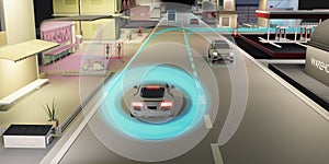 Auto Pilot autonomous car self-driving vehicle car driverless object detection sensor digital speedometer UGV Advanced driver