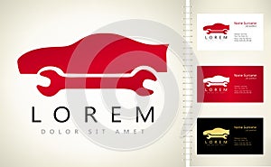 Auto repair logo. Vector illustration.