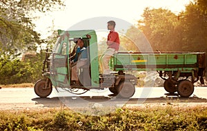 Auto rickshaw on indian road