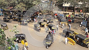 Auto rickshaw stand for public transport