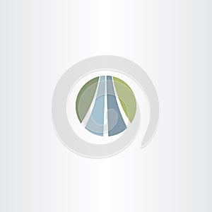 auto road icon highway logo vector