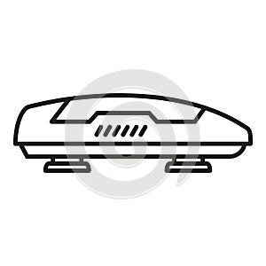 Auto roof carrier icon outline vector. Car box