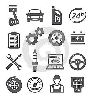 Auto service icons photo