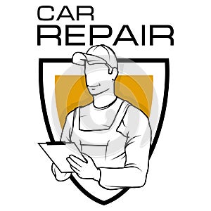 Auto service logo. Ð¡ar repair shop.