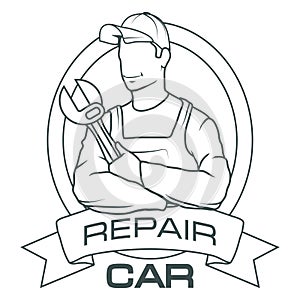 Auto service logo. Ð¡ar repair shop.