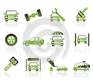 Auto service and transportation icons