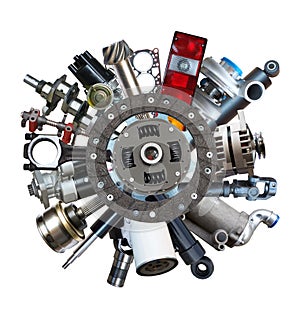 Auto spare parts around clutch photo