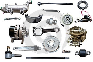 Auto spare parts car on