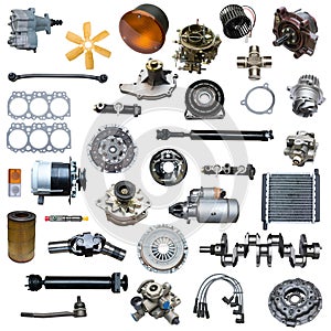 Auto spare parts car on