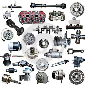 Auto spare parts car on