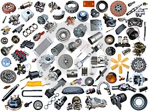 Auto spare parts car on