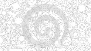 Auto spare parts and gears, seamless pattern for your design