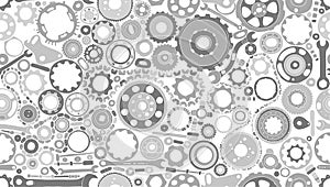 Auto spare parts and gears, seamless pattern for your design