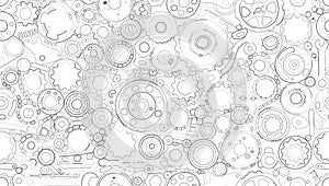 Auto spare parts and gears, seamless pattern for your design