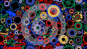 Auto spare parts and gears, seamless pattern for your design