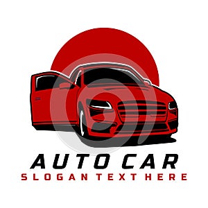 Auto speed car logo design
