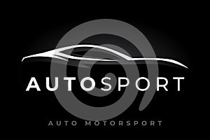 Auto sports vehicle logo silhouette