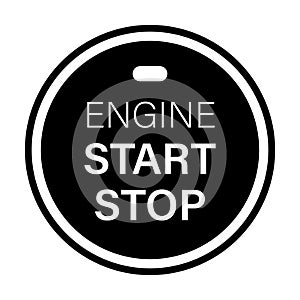 Auto stop start icon vector automatically switch off car engine sign for graphic design, logo, website, social media, mobile app