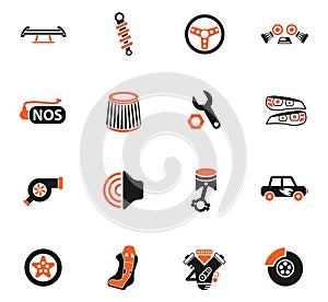 Auto tuning icon set