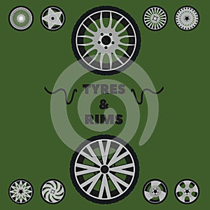 Auto tyres and rims logo