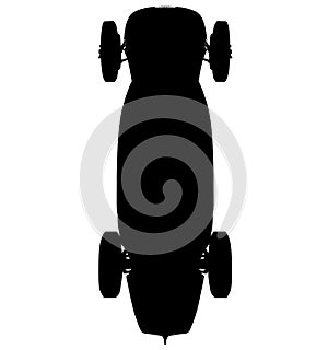 Auto Union Typ C racing cars, also called legendary silver arrow. Realistic silhouette