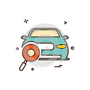 auto workshop search car icon vector design photo