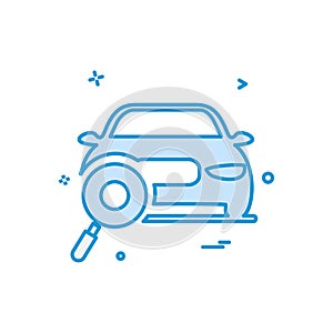 auto workshop search car icon vector design photo