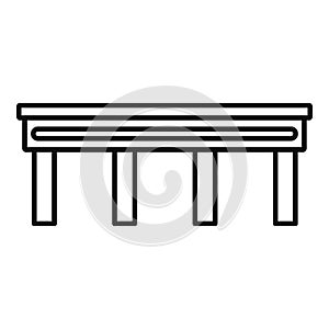 Autobahn bridge icon, outline style