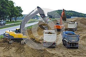 Autobahn in Germany under construction