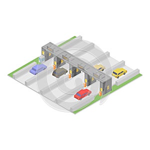 Autobahn icon, isometric style