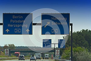 Autobahn sign in Germany