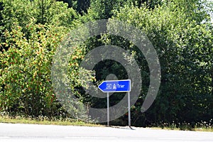 Autobahn sign towards Trier