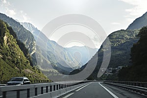 The autobahn in Switzerland