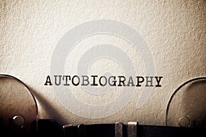 Autobiography concept view photo