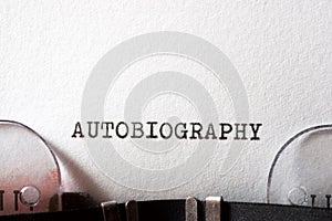 Autobiography concept view photo