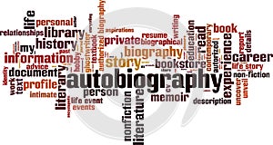 Autobiography word cloud