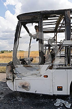 Autobus Burnt