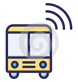 Autobus, bus Isolated Vector Icon that can be easily modified or edited