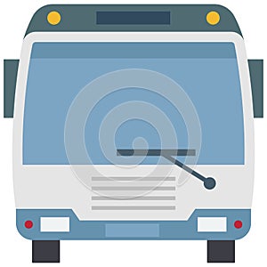 Autobus Color  Vector icon which is fully editable, you can modify it easily