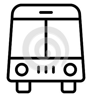 Autobus Vector icon which can be easily modified or edit in any color