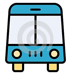 Autobus Vector icon which can be easily modified or edit in any color