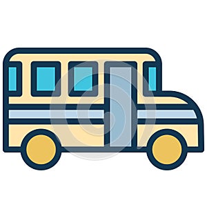 Autobus Vector icon which can be easily modified or edit in any color Autobus Vector icon which can be easily modified or edit in