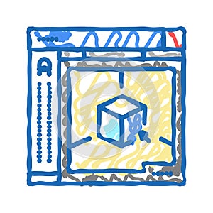 autocad 3d program icon doodle illustration