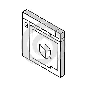 autocad 3d program isometric icon vector illustration photo