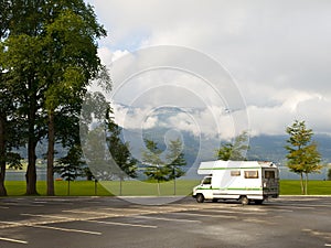 Autocaravan in the Vangsvatnet photo