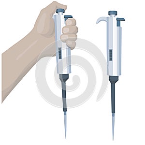 Autoclavable pipette with a tip photo