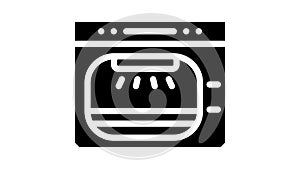 autoclave laboratory electronic equipment glyph icon animation