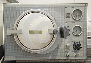 Autoclave sterilization machine in a clinic