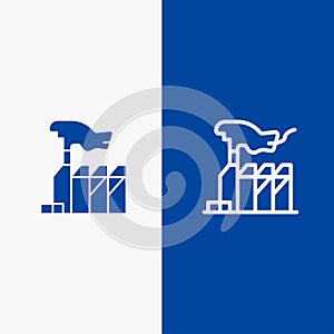 Autocracy, Despotism, Domination, Interest, Lobbying Line and Glyph Solid icon Blue banner Line and Glyph Solid icon Blue banner