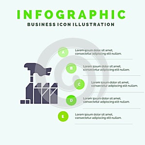 Autocracy, Despotism, Domination, Interest, Lobbying Solid Icon Infographics 5 Steps Presentation Background